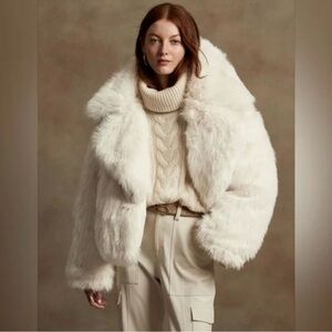 Banana Republic Cream Teddy Jacket Fits like it can be any size in between XS-L